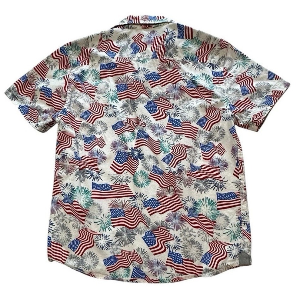 Lot of 3 Boys Shirts Button Up  Preppy Sz M 10-12 Flags Patriotic USA Summer - Picture 5 of 13